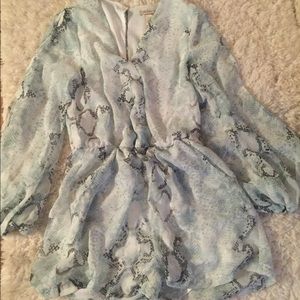 Snakeskin print romper